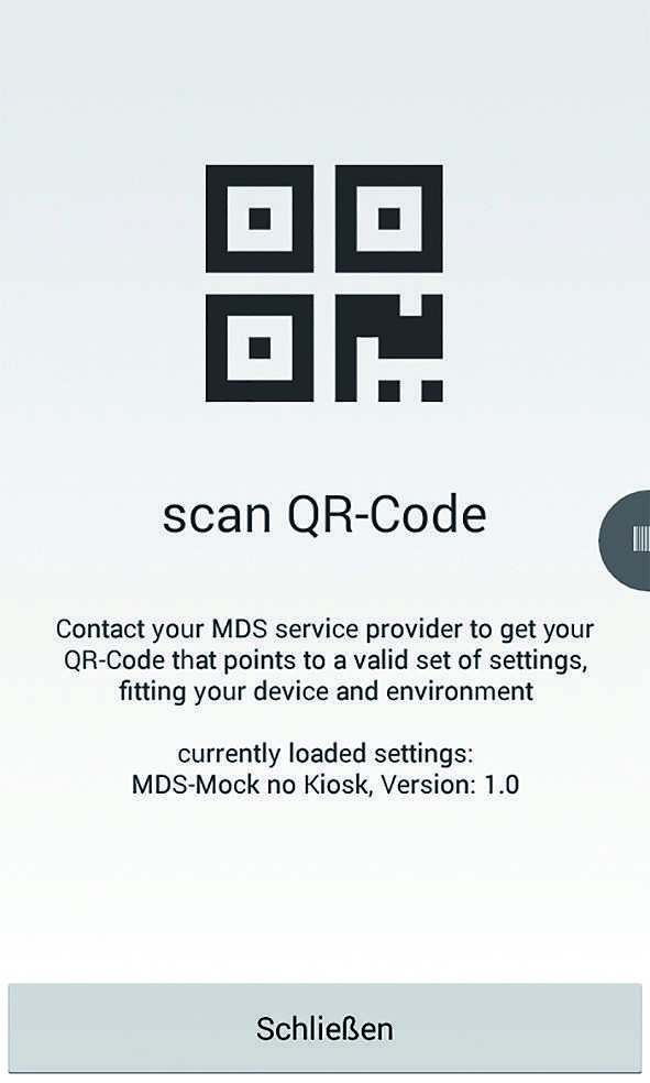 TUP.MAS - die Lagerverwaltung kann via QR-Code aktiviert werden.