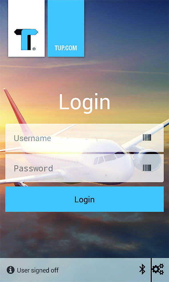 TUP.MAS - die Lagerverwaltung benötigt für jeden Mitarbeiter einen Login.