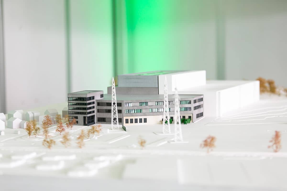 Architectural scale model of the GRASS central warehouse