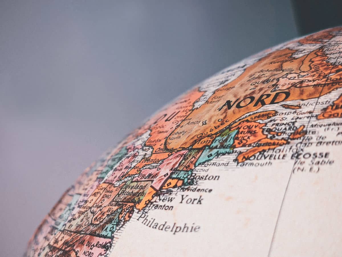 Section of a globe showing america - Image by Sigmund on Unsplash