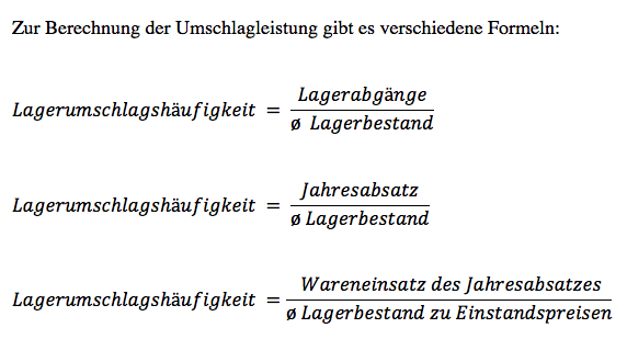 Umschlagleistung