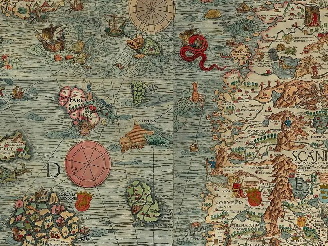 Ausschnitt der Carta Marina (