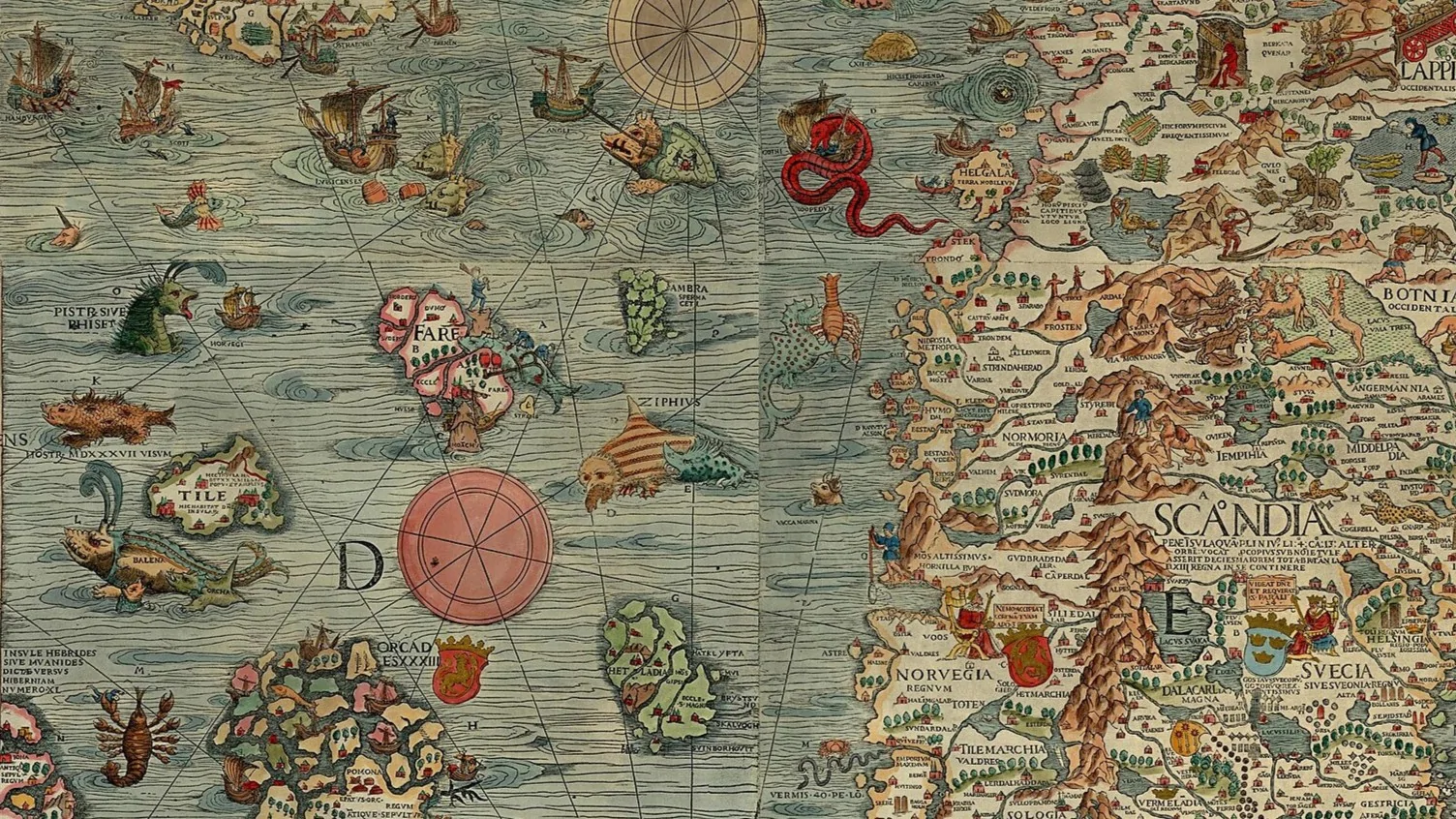 Ausschnitt der Carta Marina (