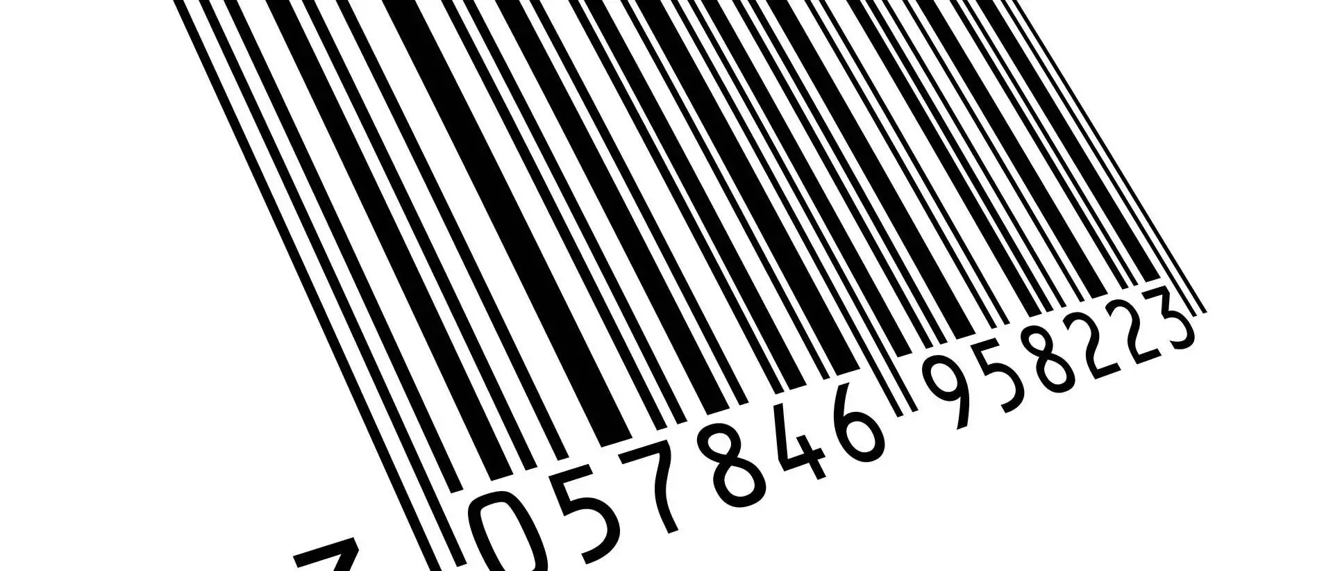 Barcode - Perspektivisch verzerrt - Titelbild - Code 2 aus 5 - Industrial