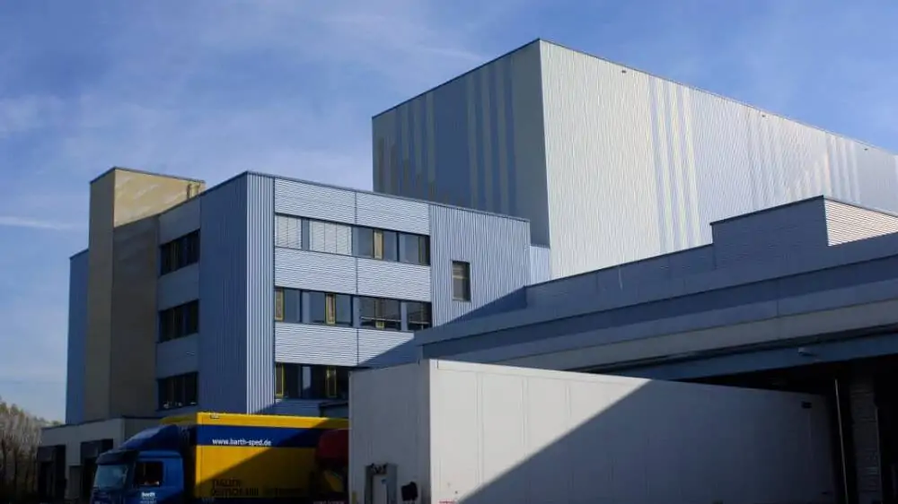 Outside view of the Pfizer Distribution Center in Karlsruhe